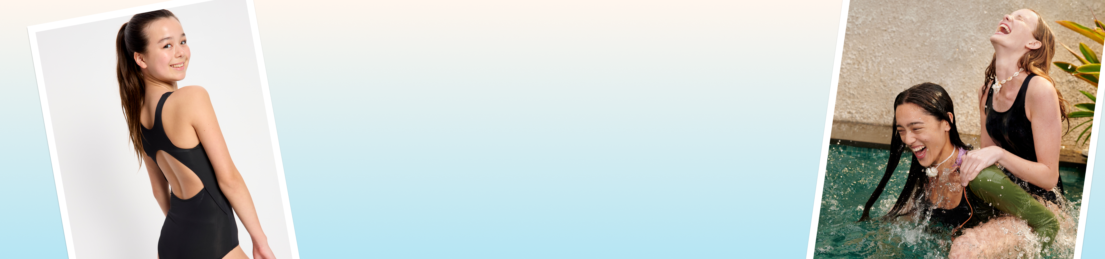 בגד ים שלם ספורטיבי לנערות למחזור – לאימוני שחייה