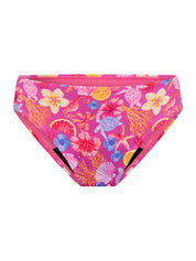 חלק תחתון של בגד ים סופג למחזור לנערות בגזרת היי-לג (מפתח ירך גבוה) בספיגת סופר, פקשוט מוצר נקי על רקע לבן.