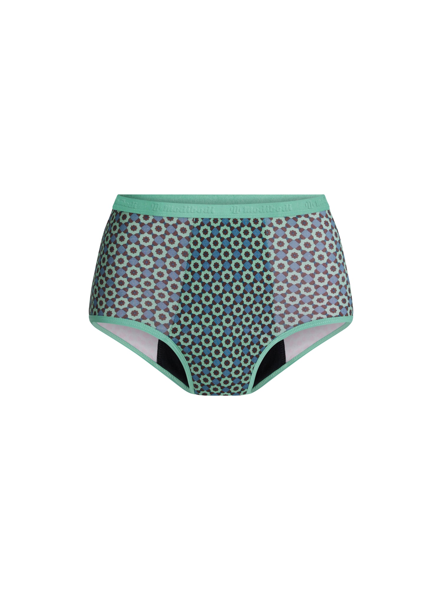 פקשוט של היפסטר קלאסי - ספיגה סופר בצבע Geo Tile Green על רקע נקי