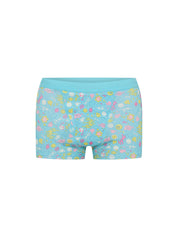 פקשוט של תחתונים למחזור לנערות דגם בוישורטס בספיגת סופר, גזרת אמצע עם גומי רחב, מבט מלפנים 