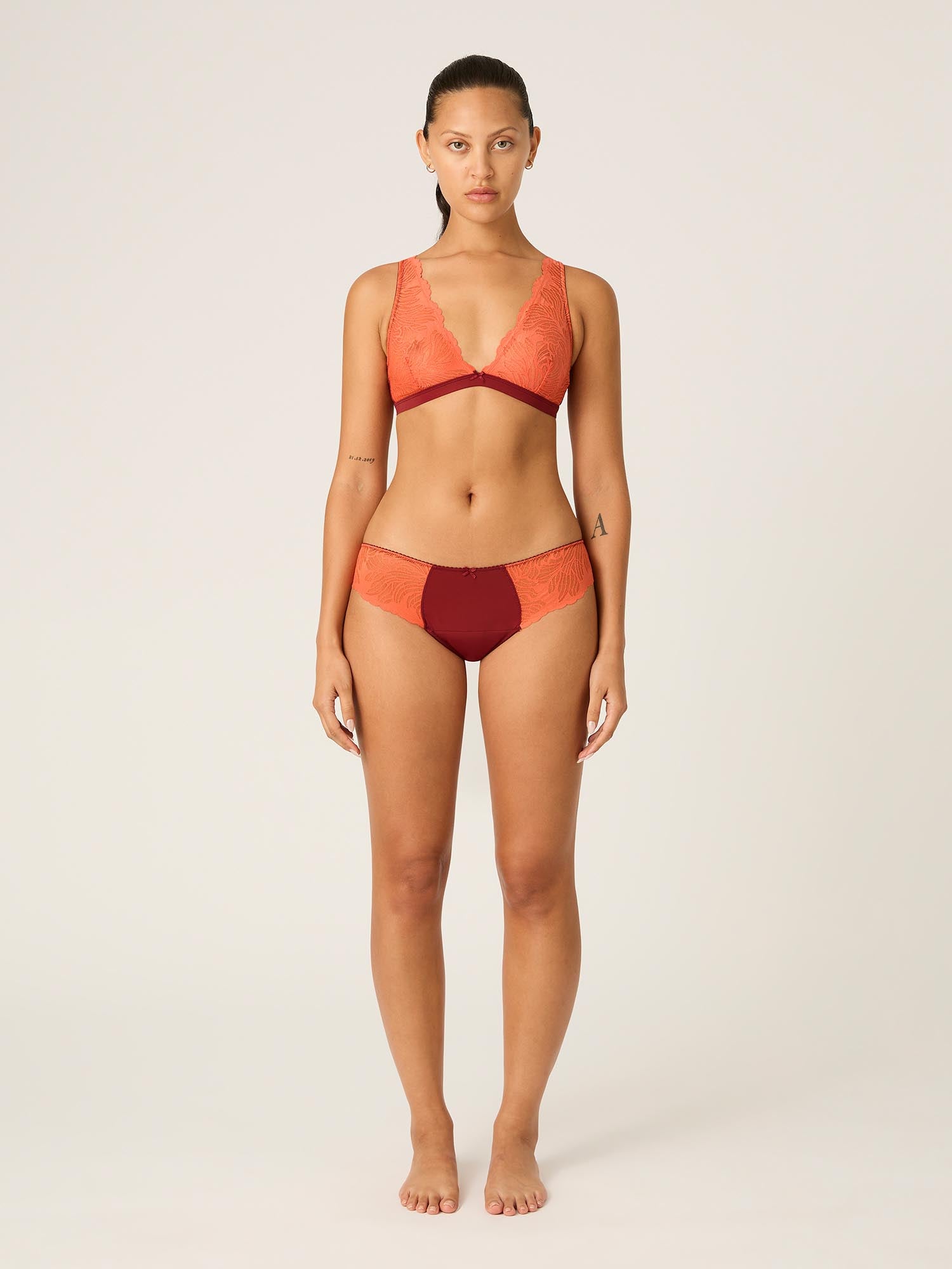 חוטיני Camille + ברלט Sylvie | צבע Bordeaux Red