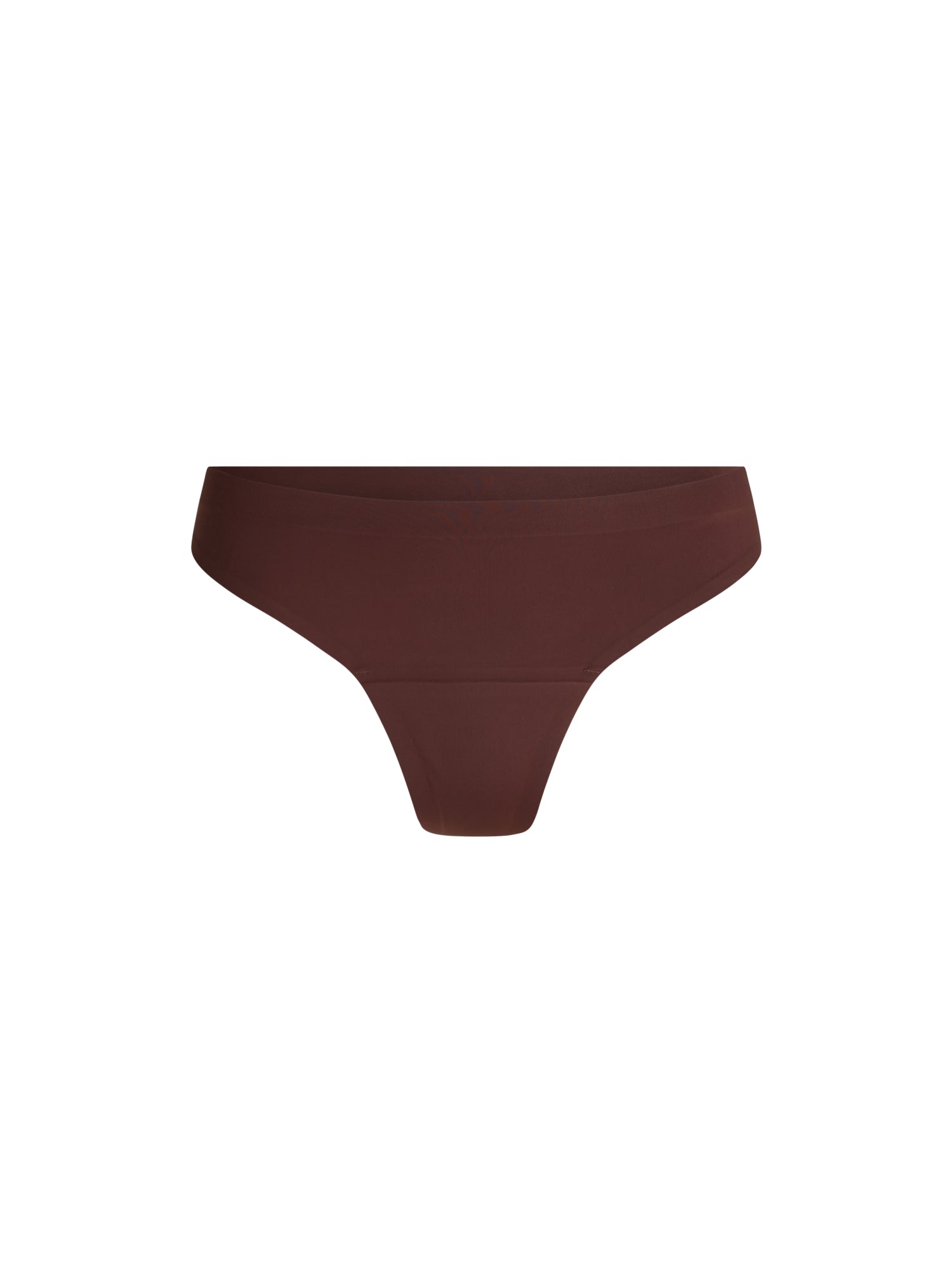 פקשוט של חוטיני ללא תפרים - ספיגה קלה בצבע Cocoa Brown על רקע נקי