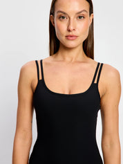 בגד ים שלם כתפיות כפולות