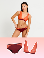 מידי בריף Ines + ברלט Sylvie | צבע Bordeaux Red