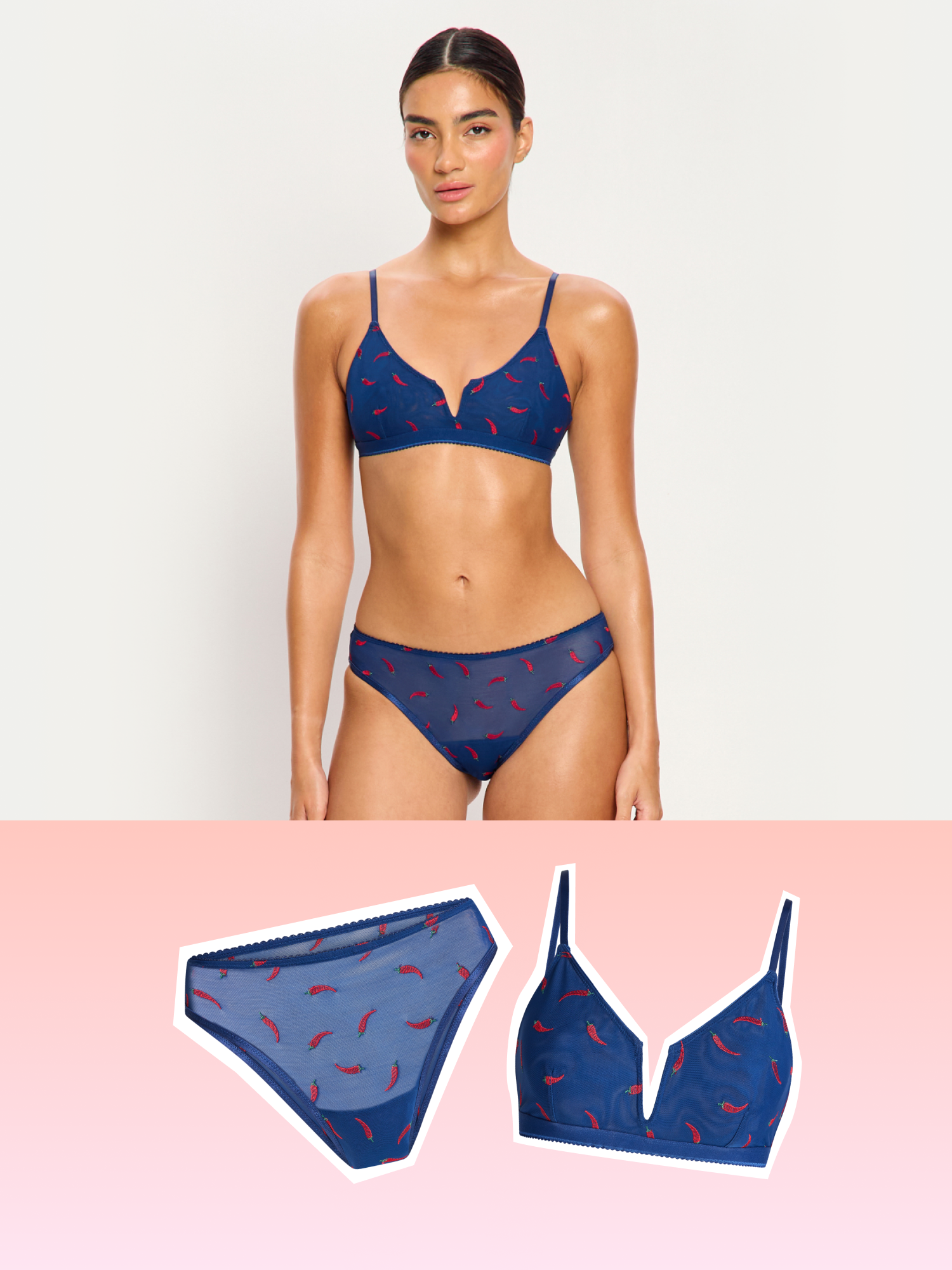 צ'יקי בריף + ברלט Spicy Day. מידת הדוגמנית: S